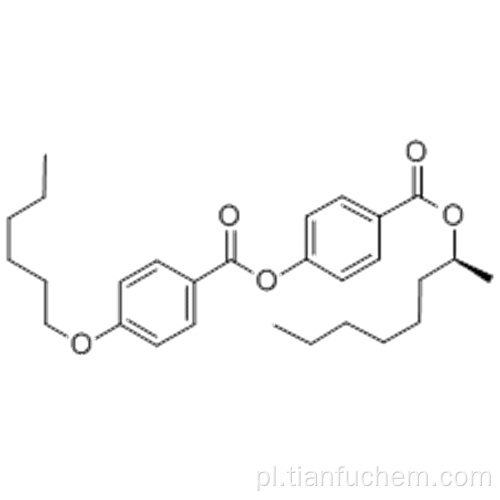 Kwas benzoesowy, 4- (heksyloksy) -, 4 - [[[(1S) -1-metyloheptylo] oksy] karbonylo] fenyl ester CAS 87321-20-8